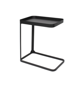 Monumental Concrete: Metal Side Table - Black