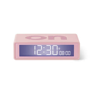 Sustainable Plastic: Flip Classic Reversible LCD Alarm Clock - Pink