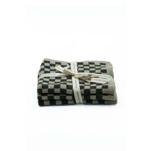 Pamper Gifts: Chekka Knitted Wash Cloths - Graphite