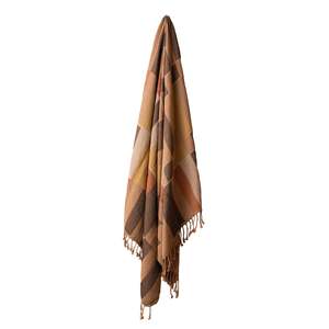 Karo Turkish Towel - Black / Terracotta