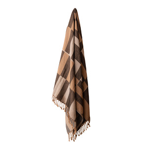 Beach Lover Gifts: Karo Turkish Towel - Black / Natural