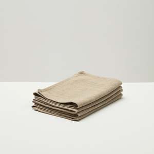 Entertainer Gifts: Natural Linen Napkins - Set of 4
