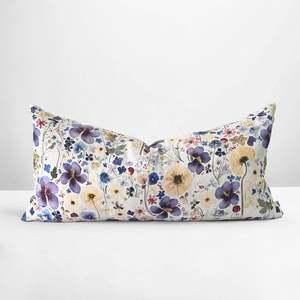 Homeware Gifts: Petal Play Lumbar Cushion - Moonbloom