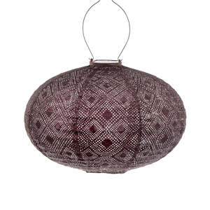 Homeware Gifts: Lantern Oval 40cm - Plum