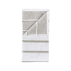 Beach Lover Gifts: Sauna Bath Towel - White/Soft Grey/Eucalyptus