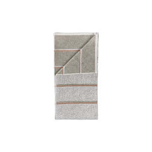 Sauna Hand Towel - Soft Grey/Eucalyptus/Terracotta