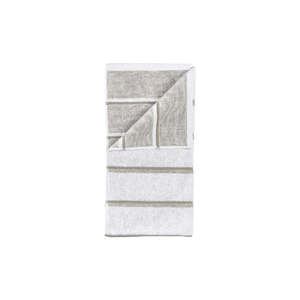 Beach Lover Gifts: Sauna Hand Towel - White/Soft Grey/Eucalyptus
