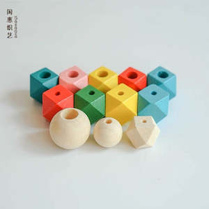 Accessories Tools: SHEweave Polygon Wooden Beads - 5pcs