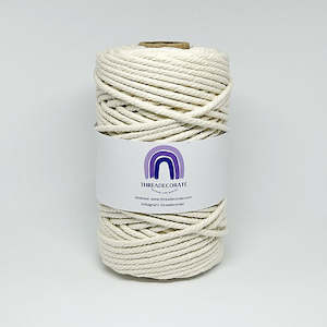 Natural | 5mm & 6mm | 4ply Twisted Macramé Cord