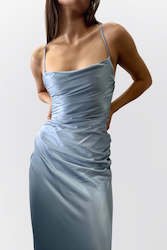 Long Dresses: LA LUNE LACE BACK MAXI (POWDER BLUE)