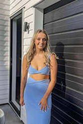 Two piece set: CLOVER SET (SKY BLUE)