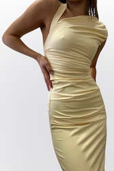 GIACOMO GATHERED GOWN (BUTTER)