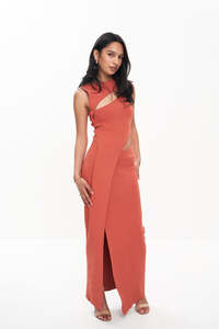 Sale Items: NADJA CUT OUT MAXI DRESS (CORAL)