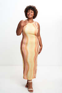 Midi Dress: SOLAR CRINKLE DRESS