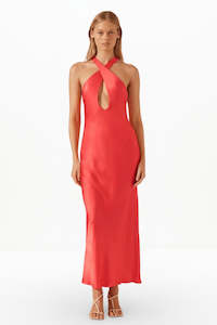 Formal Wear: LYDIE CROSS FRONT CUT OUT DRESS