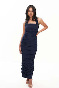 Ruby 1: ARIEL HALTER DRESS (NAVY)