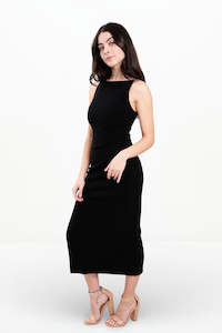 ARLETTE TUCK MIDI DRESS