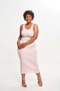 Midi: KLEIN GINGHAM MIDI DRESS