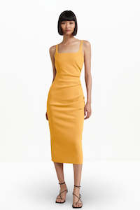B B: KARINA TUCK MIDI DRESS (MANGO)