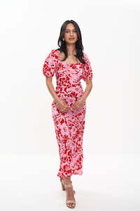 BOBBI SILK MIDI DRESS