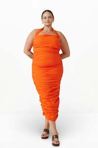 Size 8: ARIEL HALTER DRESS (APEROL)