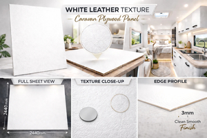 Products: White Leather Caravan Ply 3mm Three Brothers Hamilton BuildLink