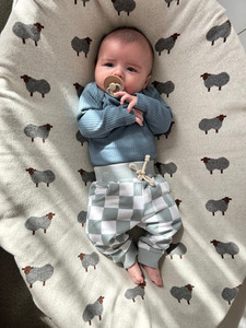 Products: Organic Cotton Long Sleeve Ribbed Bodysuit Three Sisters