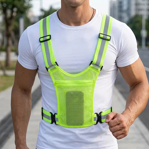 High Visibility Reflective Running Safety Strap Vest