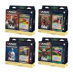 kogan: 45642: Magic: The Gathering Fallout Commander Deck Bundle Includes All 4 Decks 1 Hail Caesar, 1 Scrappy Survivors, 1 Science!, and 1 Mutant Menace