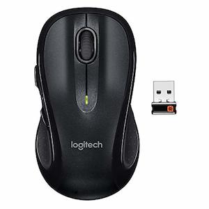 Computer Office: Logitech M510 Wireless Mouse - Ergonomic Shape, USB Unifying Receiver, Back/Forward & Side-Scrolling, Dark Gray (USB Unifying Receiver Included)