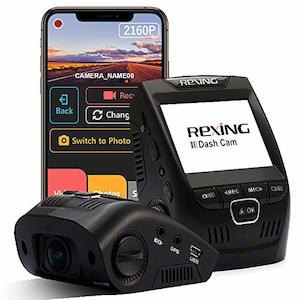 Consumer Electronics: Rexing V1 4K Ultra HD Car Dash Cam with 2.4" LCD Screen, Wi-Fi, 170° Wide Angle, G-Sensor, WDR, Loop Recording, Supercapacitor, Mobile App (256GB Supported)