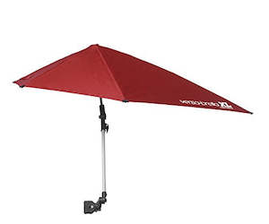 Sports And Outdoors: Sport-Brella Versa-Brella XLfirebrick Red - All-Position Umbrella with Universal Clamp