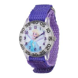 Gift Ideas: Disney Kids' Elsa Time Teacher Watch W001791 (Purple Band)