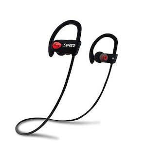 Mobile Accessories: SENSO Wireless Sports Headphones with Microphone, IPX7 Waterproof HD Stereo (8 Hour Battery, Noise Cancelling)