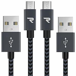 Rampow 2-Pack 3.3ft Braided Nylon Micro USB Cables (QC 3.0 Fast Charging & Sync)&hellip;