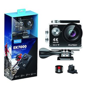Camera Photo: AKASO EK7000 4K Ultra HD Action Camera (30FPS, 170° Wide-Angle, 98ft Waterproof).