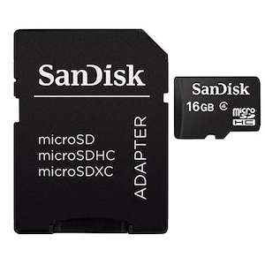 Camera Photo: SanDisk Class 4 16GB MicroSDHC Memory Card (SDSDQM-B35A) with Adapter