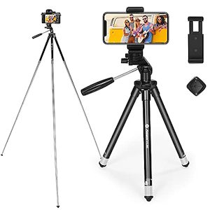 Fotopro 40" Lightweight Aluminum Travel Tripod with Remote Control, for iPhones,&hellip;