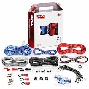 Vehicle Electronics: BOSS Audio Systems KIT2 8 Gauge Amplifier Installation Wiring Kit - Car Amp Power Connection Kit for Radio, Subwoofers and Speakers