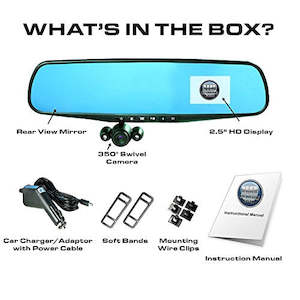 Official HD Mirror Cam Dash Cam (350°, Motion Detection) with 2.5” LCD, 720P &hellip;