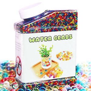 Arts Crafts: Elongdi Water Beads 50K Rainbow Mix (50,000 Beads) for Kids Toys, Home & Wedding Decor