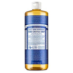 Dr. Bronner's Pure-Castile Liquid Soap Peppermint (32 oz) - Organic Oils, 1&hellip;