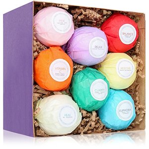 HanZá 8-Piece Bath Bomb Gift Set (Vegan) - Comforting Spa Fizzies for Women and&hellip;