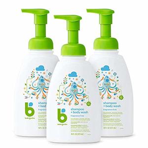 Hair Care: Babyganics Fragrance Free Baby Shampoo + Body Wash (16 Fl Oz, 3 Pack, Pump Bottle, [Packaging May Vary])