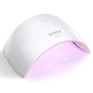 SUNUV UV LED Nail Lamp (SUN9C Pink) for Gel Polish Curing with 2 Timers and Sensor.