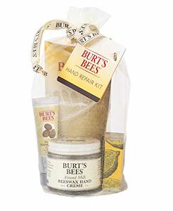 Foot Hand Nail Care: Burt's Bees Gift Set with Gloves [3 Hand Repair Products] - Almond Milk Hand Cream, Lemon Butter Cuticle Cream & Shea Butter Cream