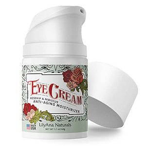 Skin Care: LilyAna Naturals Eye Cream - 2-Month Supply - Made in USA - Anti-Aging, Reduces Dark Circles/Puffiness, Improves Fine Lines/Wrinkles - Rosehip & Hibiscus Botanicals - 1.7oz (1-Pack)