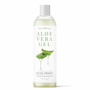 Skin Care: NTRSNS Organic Aloe Vera Gel (12 oz), by NaturSense - Hydrate Skin & Hair, Relieve Sunburn, Acne, Razor Bumps, Psoriasis, Eczema.