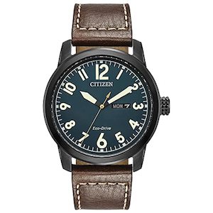 Citizen Men's Eco-Drive Weekender Garrison Field Watch in Black IP Stainles&hellip;