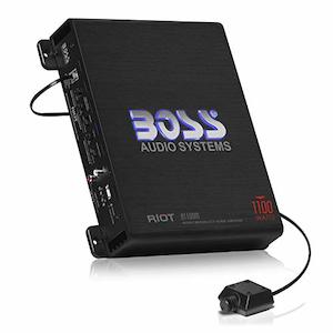 Mono Amplifiers: BOSS Audio Systems R1100M Riot 1100W Monoblock Car Subwoofer Amplifier [Class A/B, 2/4 Ohm Stable, Low/High Level Inputs, Low Pass Crossover, Mosfet Power Supply, Stereo]